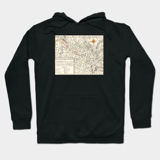 Battle of Alamance Map (Back Print) Hoodie